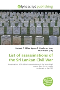 List of assassinations of the Sri Lankan Civil War
